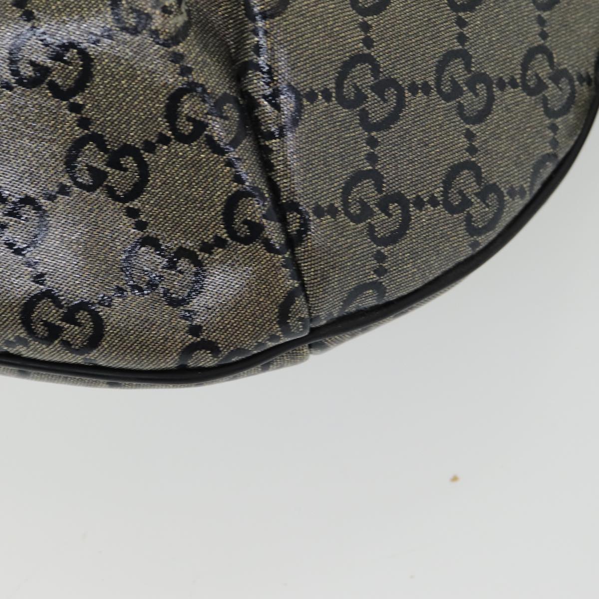 GUCCI GG Crystal Shoulder Bag Gold Navy 181092 85615