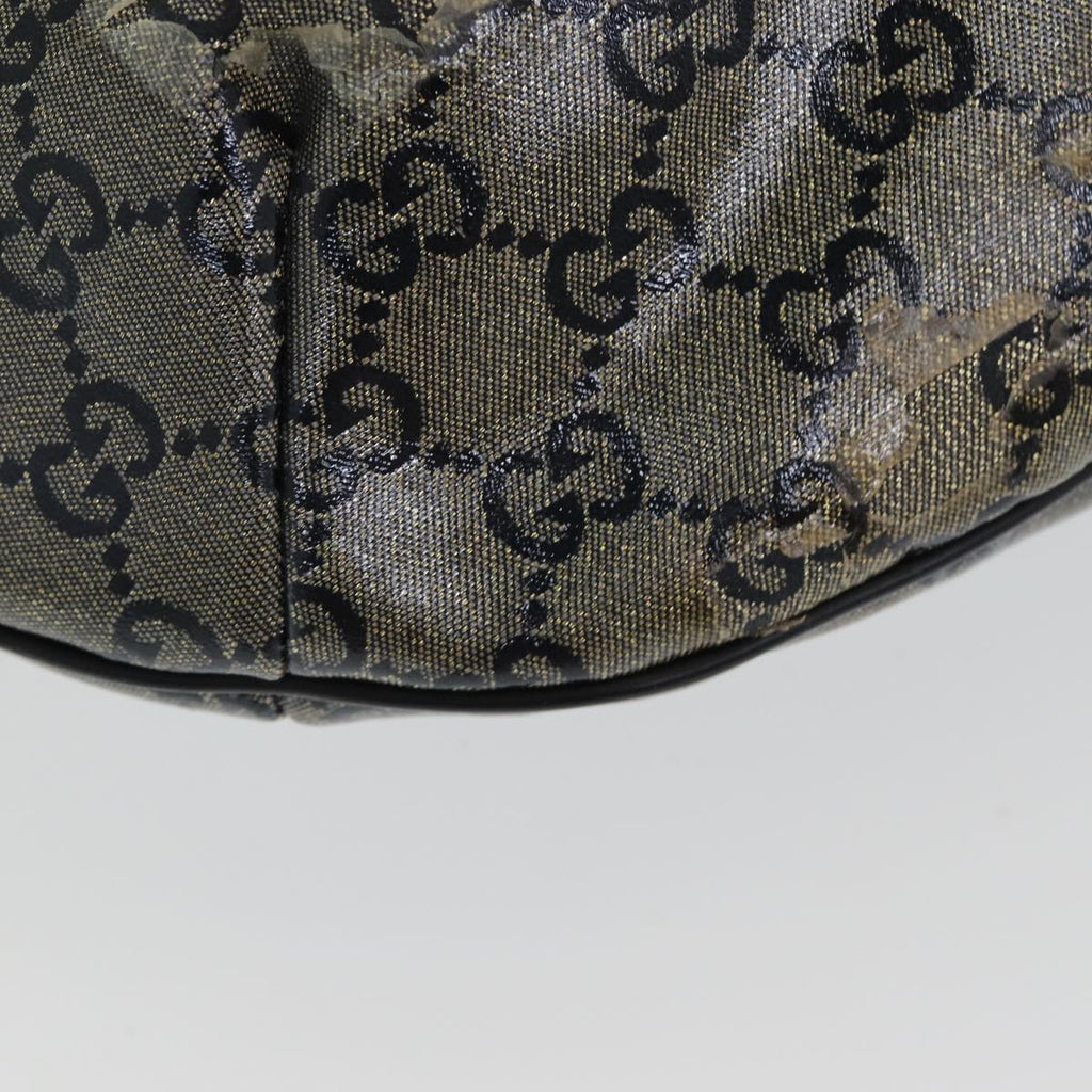 GUCCI GG Crystal Shoulder Bag Gold Navy 181092 85615