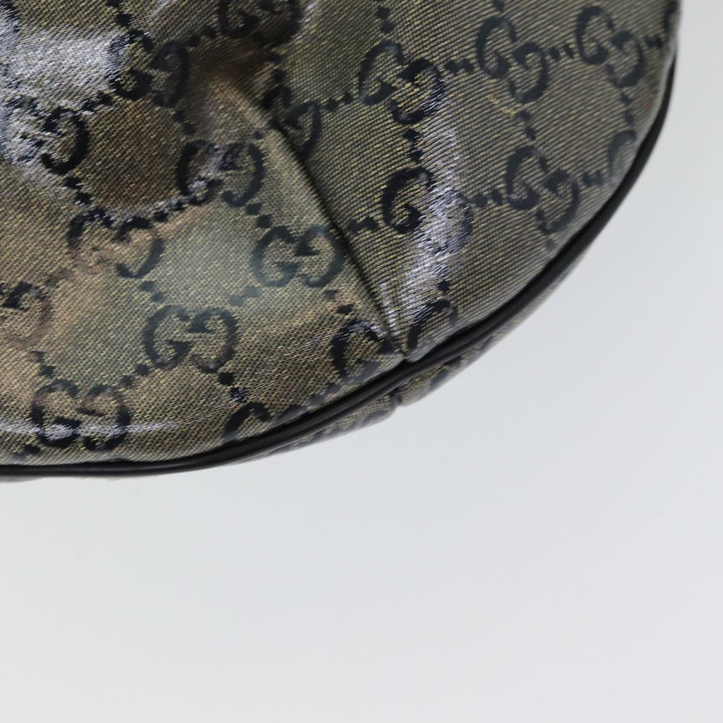 GUCCI GG Crystal Shoulder Bag Gold Navy 181092 85615