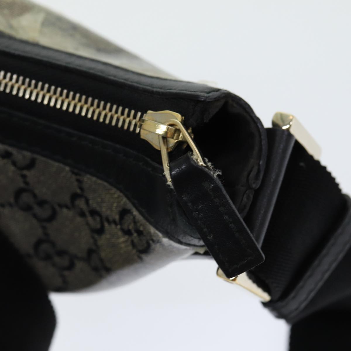GUCCI GG Crystal Shoulder Bag Gold Navy 181092 85615