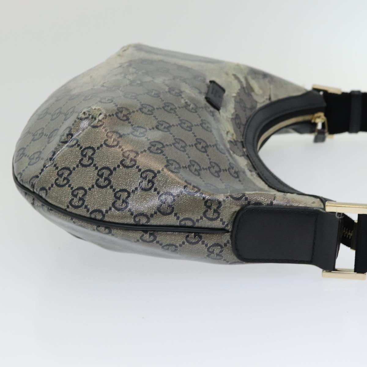 GUCCI GG Crystal Shoulder Bag Gold Navy 181092 85615