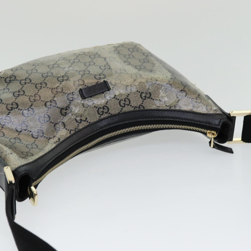 GUCCI GG Crystal Shoulder Bag Gold Navy 181092 85615