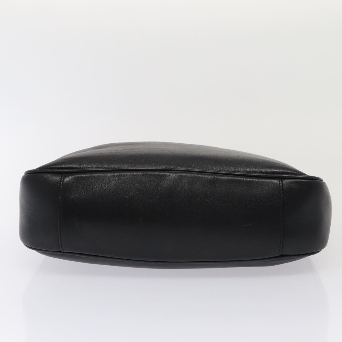 GUCCI Bamboo Hand Bag Leather 2way Black Gold 001 2113 1638 85616