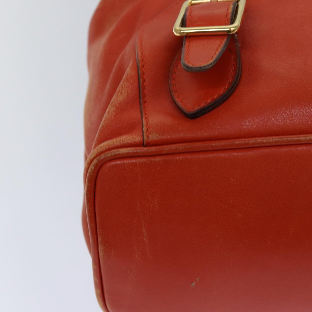 GUCCI Bamboo Backpack Leather Orange Gold 003 2058 0016 85617