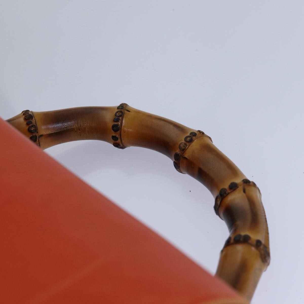 GUCCI Bamboo Backpack Leather Orange Gold 003 2058 0016 85617