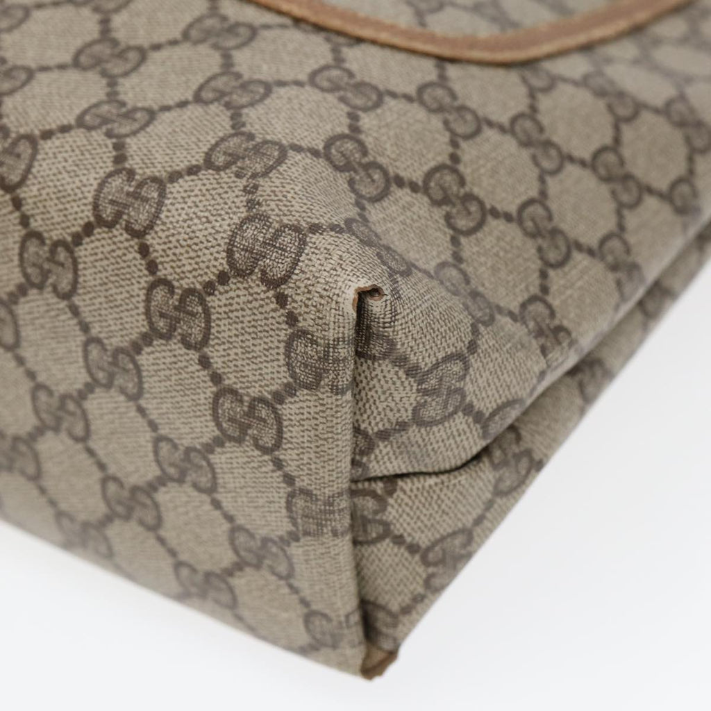 GUCCI GG Supreme Web Sherry Line Tote Bag PVC Beige Silver 39 02 003 85620