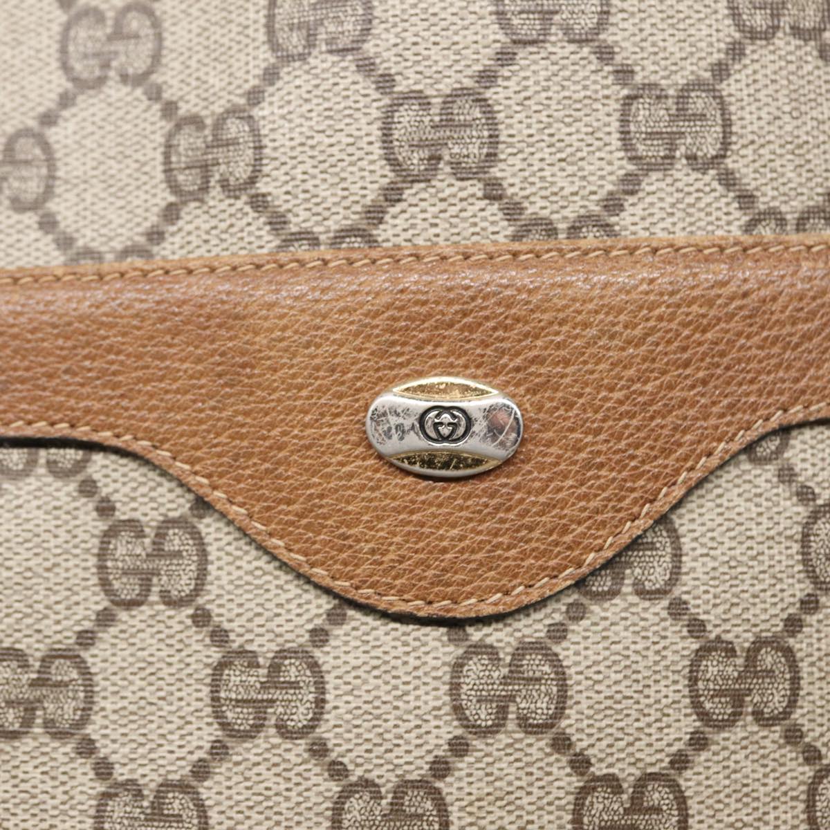GUCCI GG Supreme Web Sherry Line Tote Bag PVC Beige Silver 39 02 003 85620