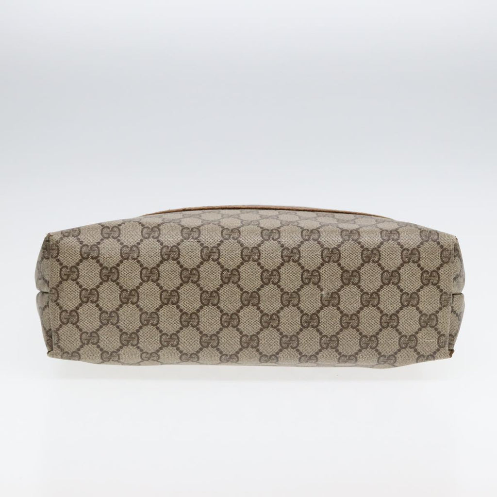 GUCCI GG Supreme Web Sherry Line Tote Bag PVC Beige Silver 39 02 003 85620