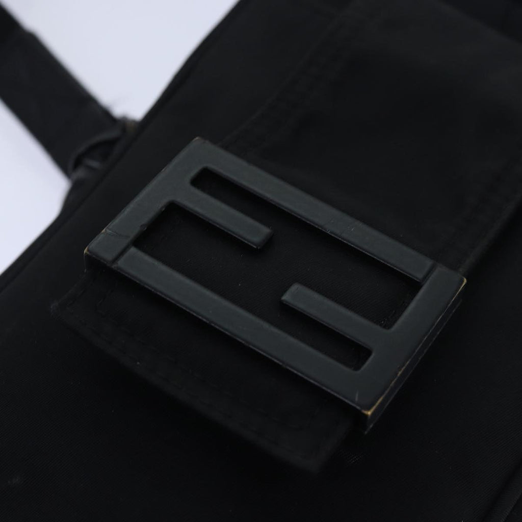 FENDI Shoulder Bag Nylon Black 85694