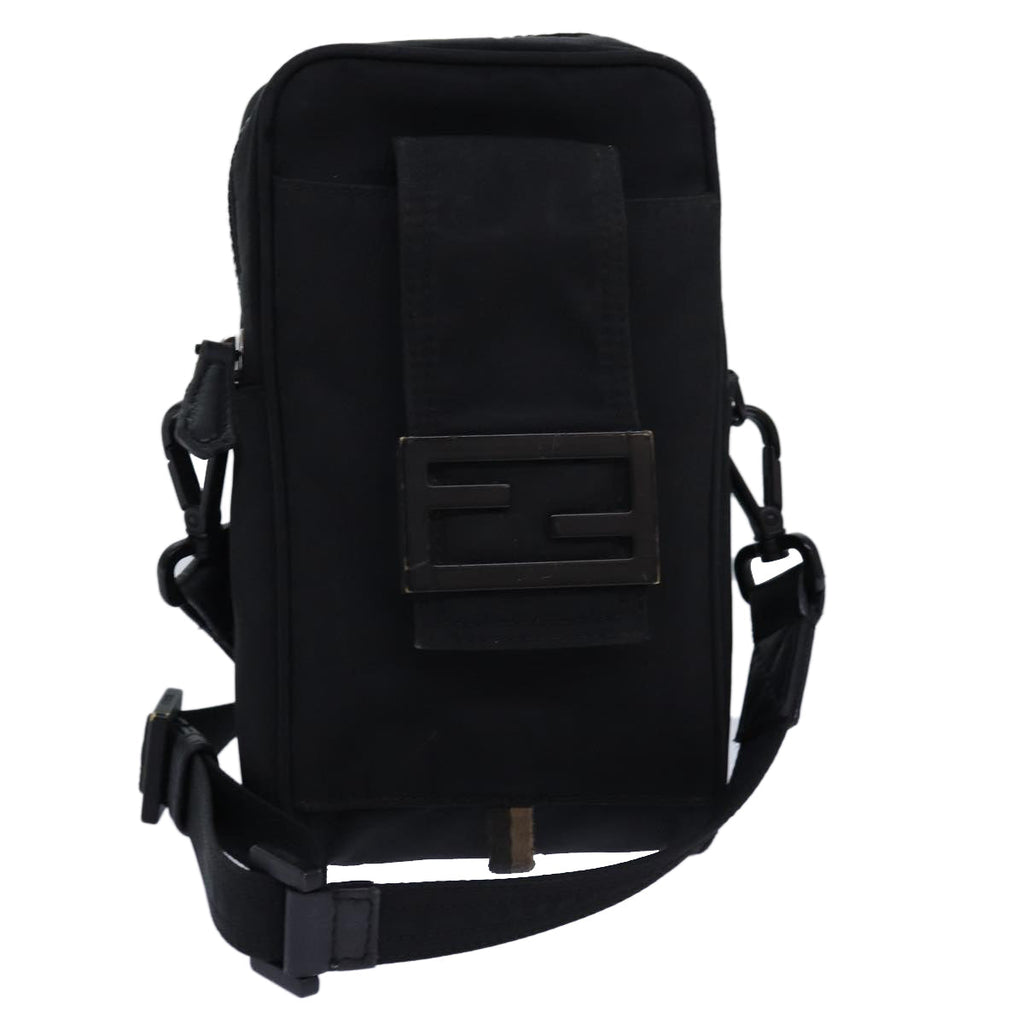 FENDI Shoulder Bag Nylon Black 85694