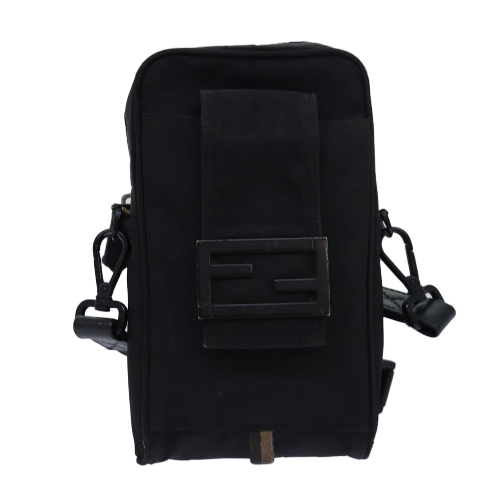 FENDI Shoulder Bag Nylon Black 85694