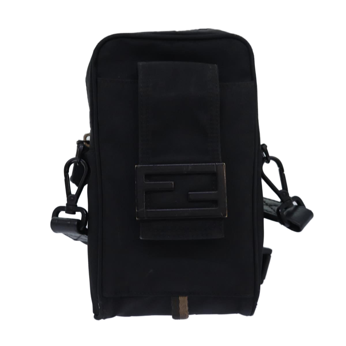 FENDI Shoulder Bag Nylon Black 85694
