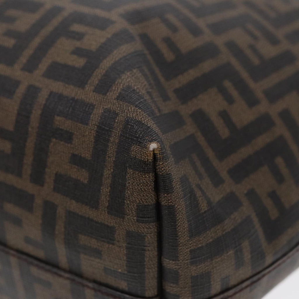 FENDI Zucca Canvas Tote Bag Brown Black gold 85703