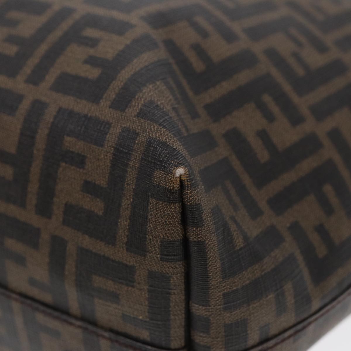 FENDI Zucca Canvas Tote Bag Brown Black gold 85703