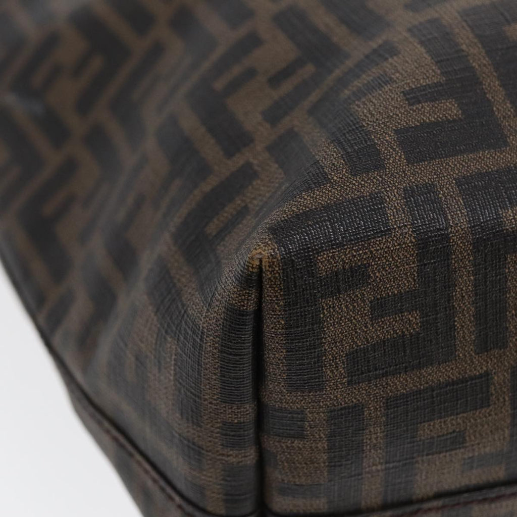 FENDI Zucca Canvas Tote Bag Brown Black gold 85703