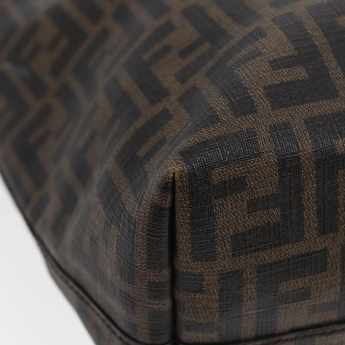 FENDI Zucca Canvas Tote Bag Brown Black gold 85703