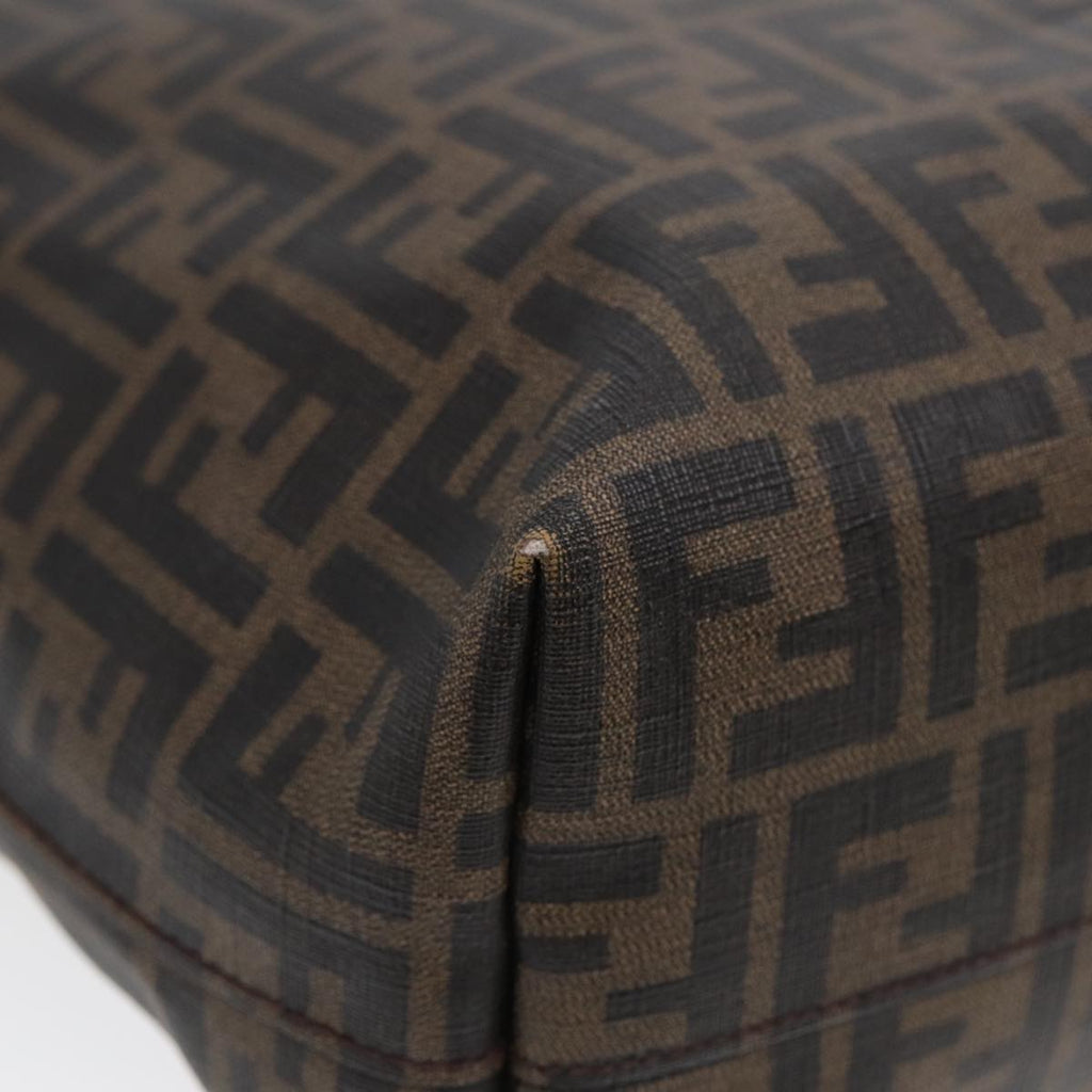 FENDI Zucca Canvas Tote Bag Brown Black gold 85703