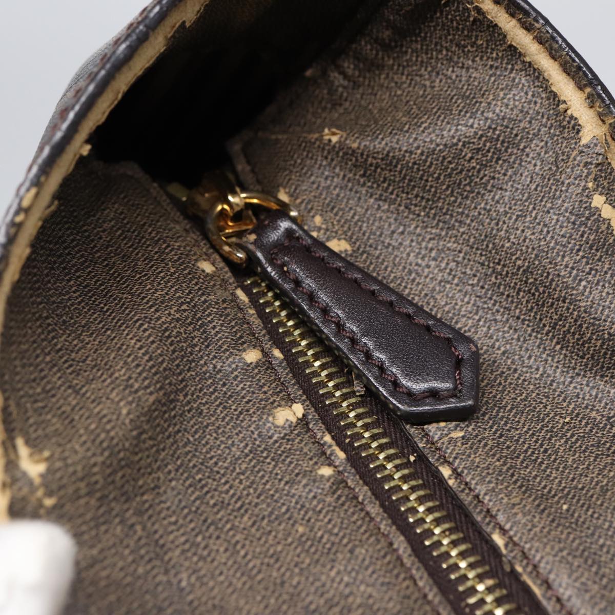 FENDI Zucca Canvas Tote Bag Brown Black gold 85703