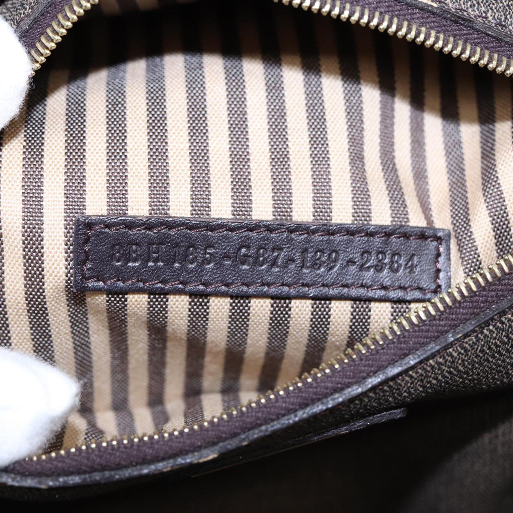 FENDI Zucca Canvas Tote Bag Brown Black gold 85703