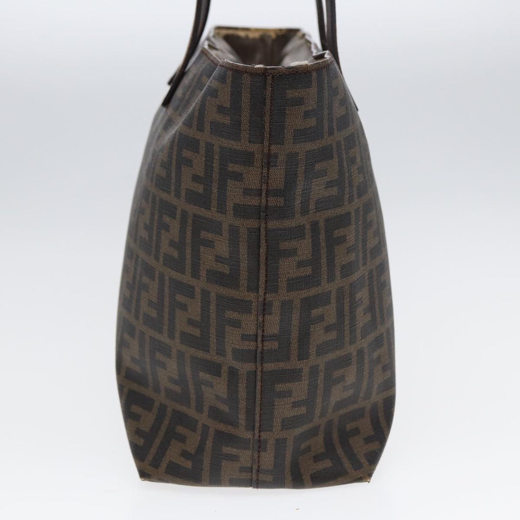 FENDI Zucca Canvas Tote Bag Brown Black gold 85703