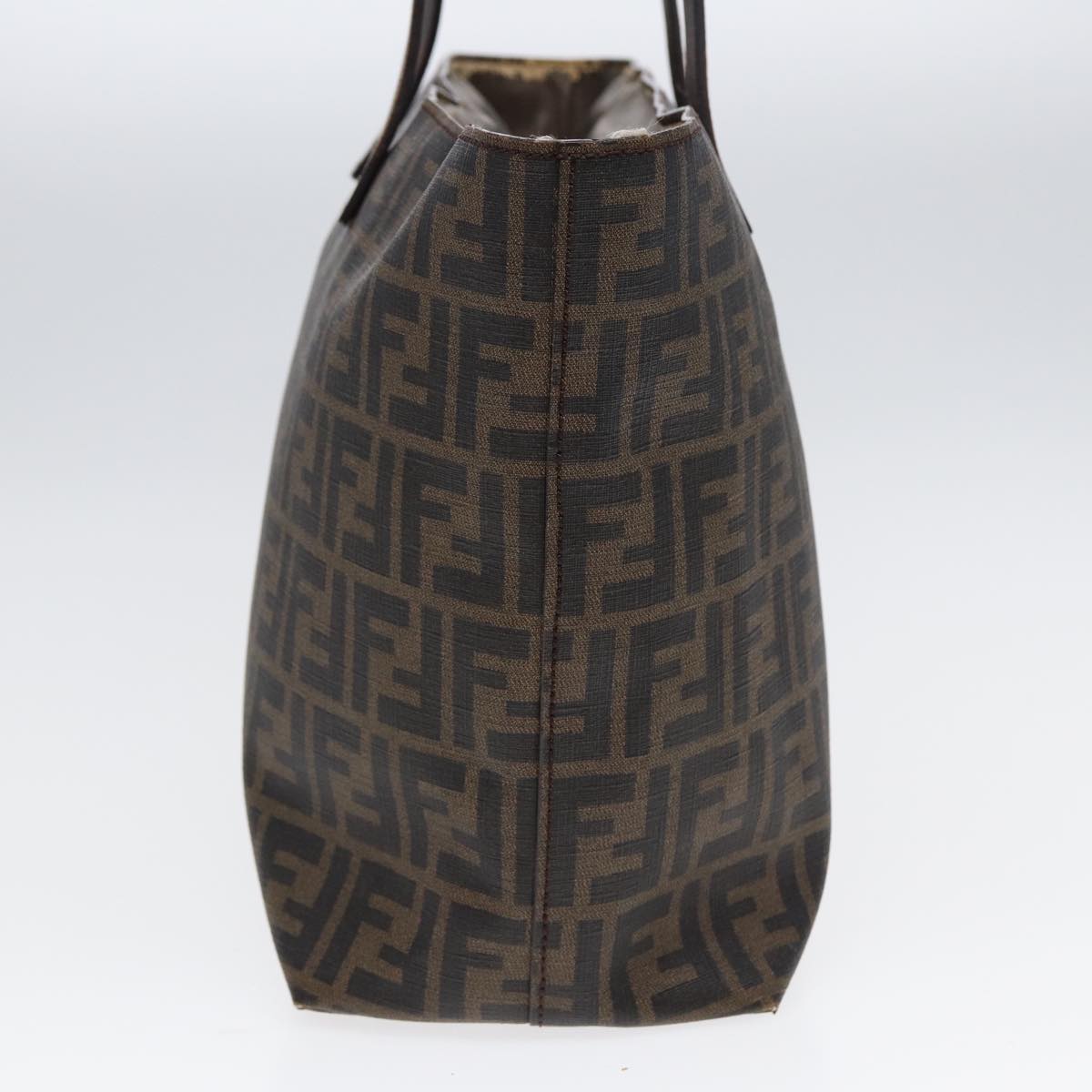 FENDI Zucca Canvas Tote Bag Brown Black gold 85703