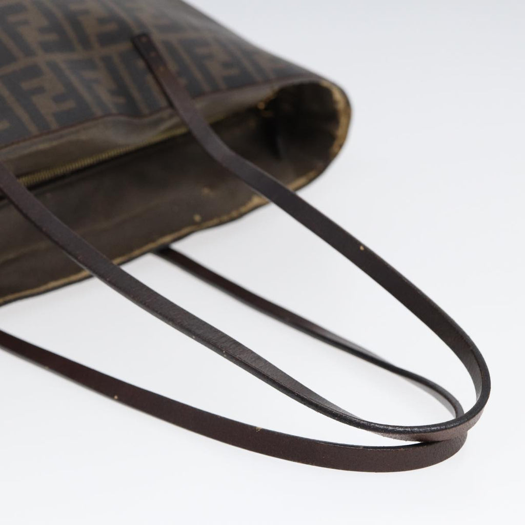 FENDI Zucca Canvas Tote Bag Brown Black gold 85703