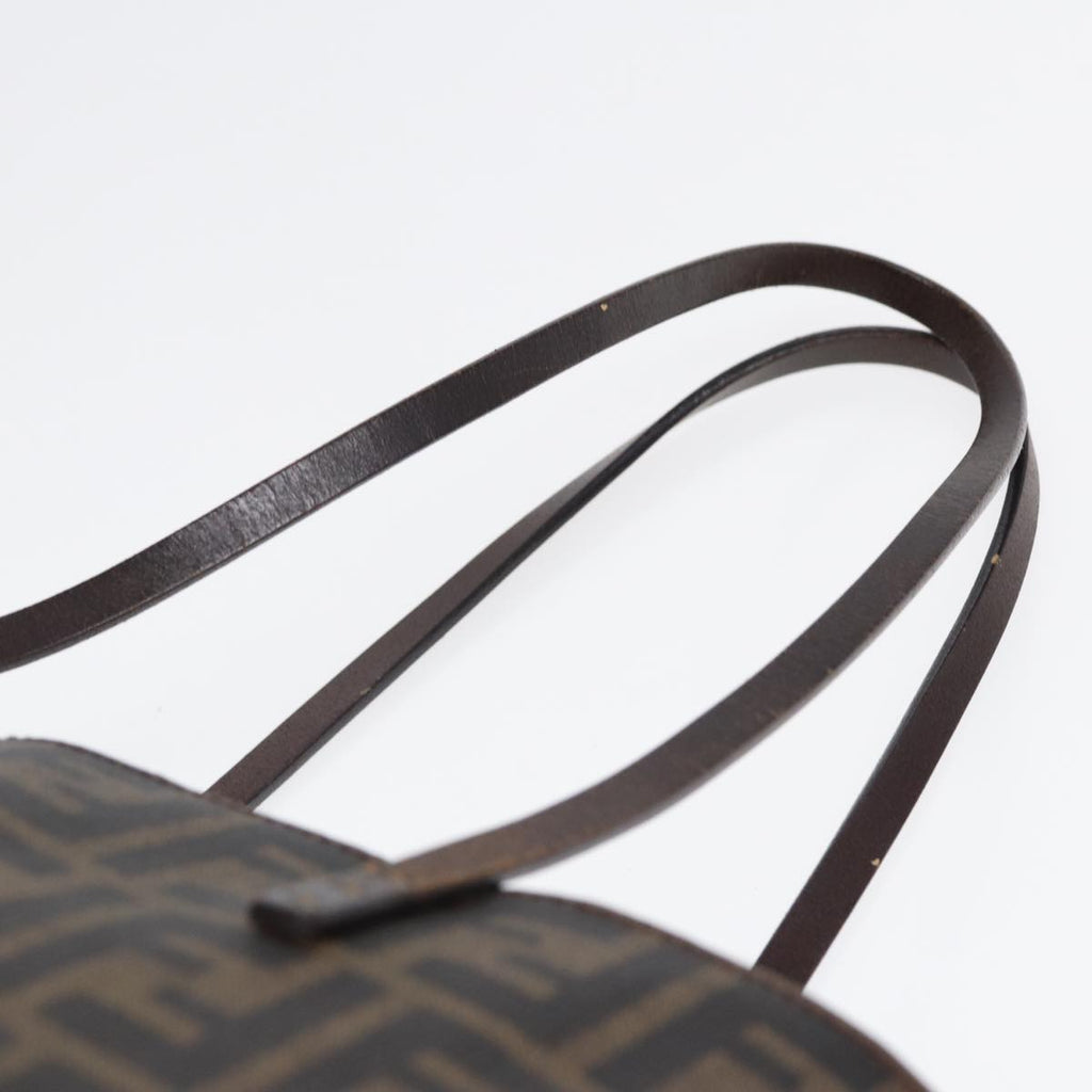 FENDI Zucca Canvas Tote Bag Brown Black gold 85703