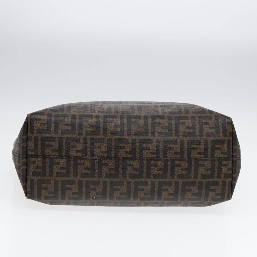 FENDI Zucca Canvas Tote Bag Brown Black gold 85703