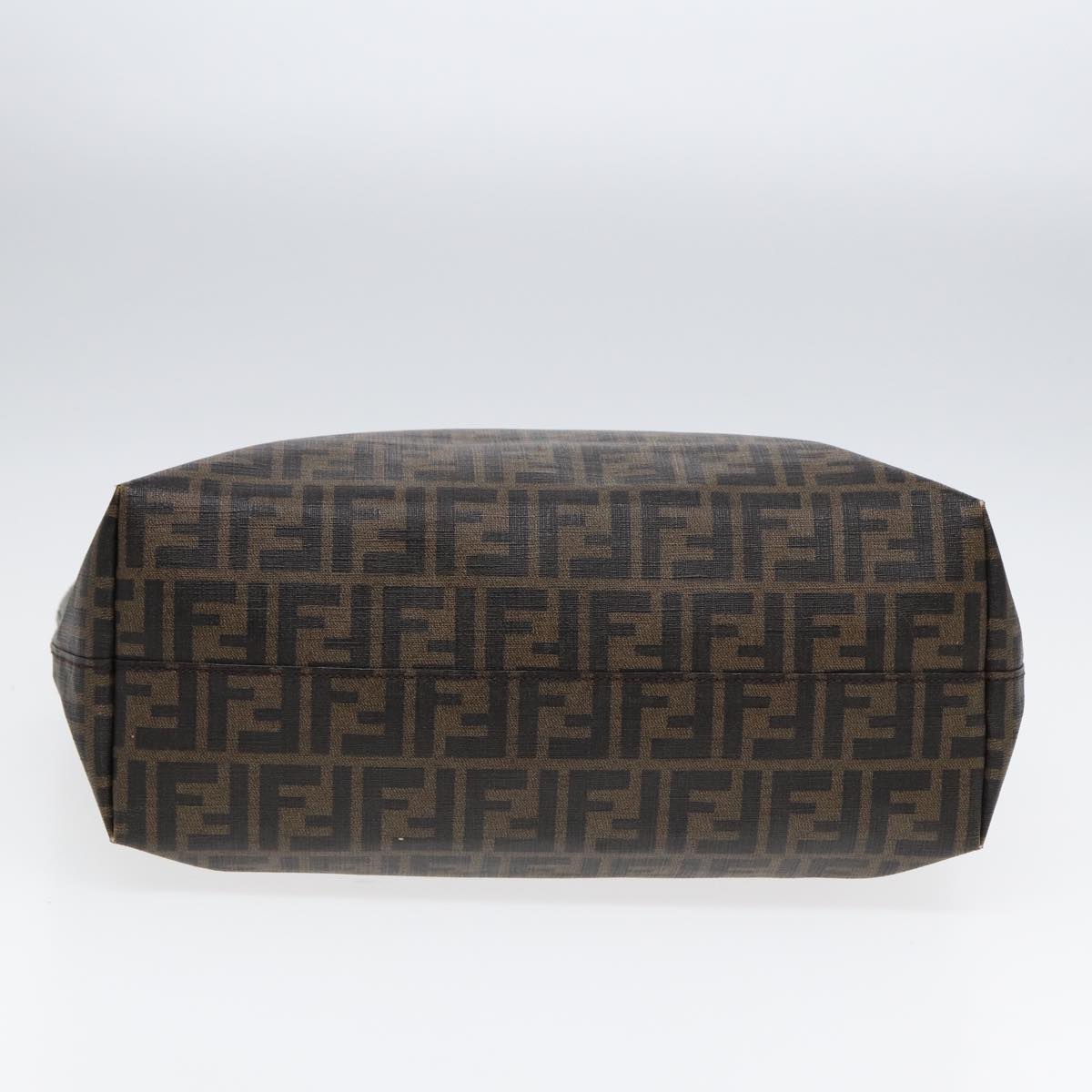 FENDI Zucca Canvas Tote Bag Brown Black gold 85703