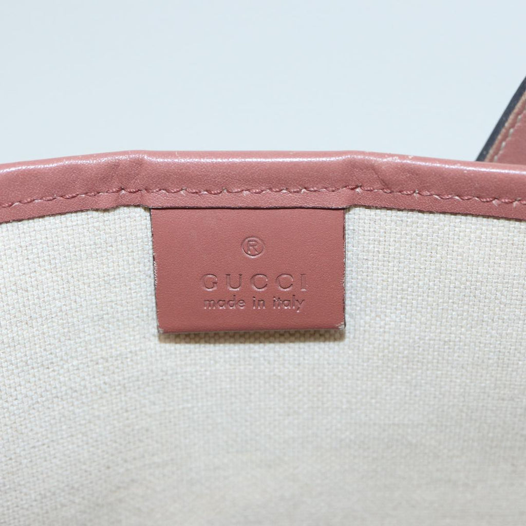 GUCCI GG Supreme Tote Bag Beige Pink Silver 309498 85716