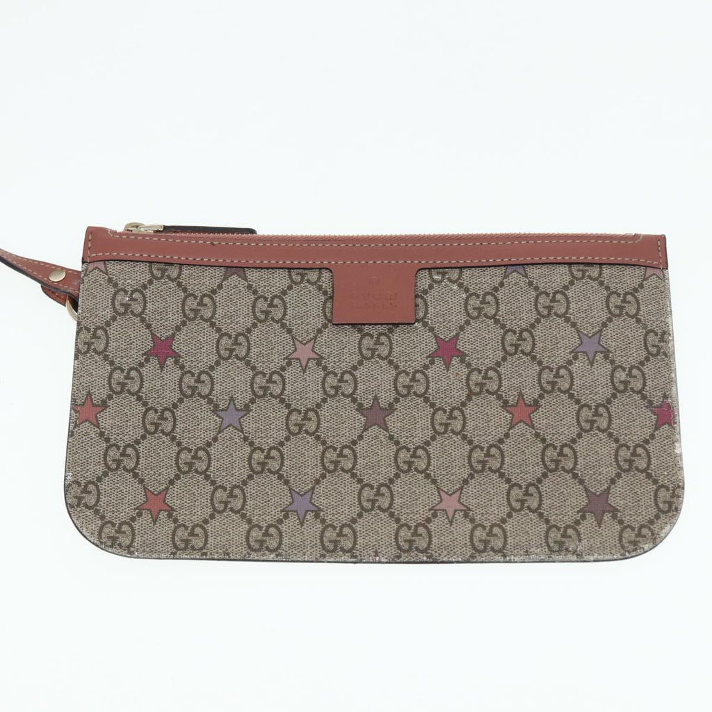 GUCCI GG Supreme Tote Bag Beige Pink Silver 309498 85716