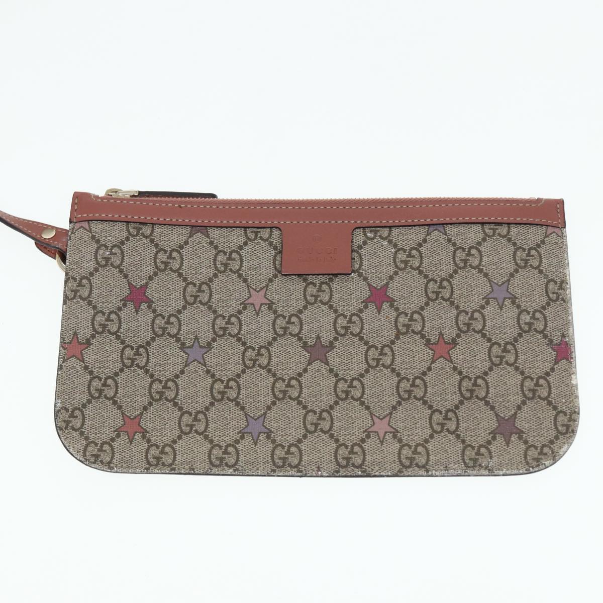GUCCI GG Supreme Tote Bag Beige Pink Silver 309498 85716