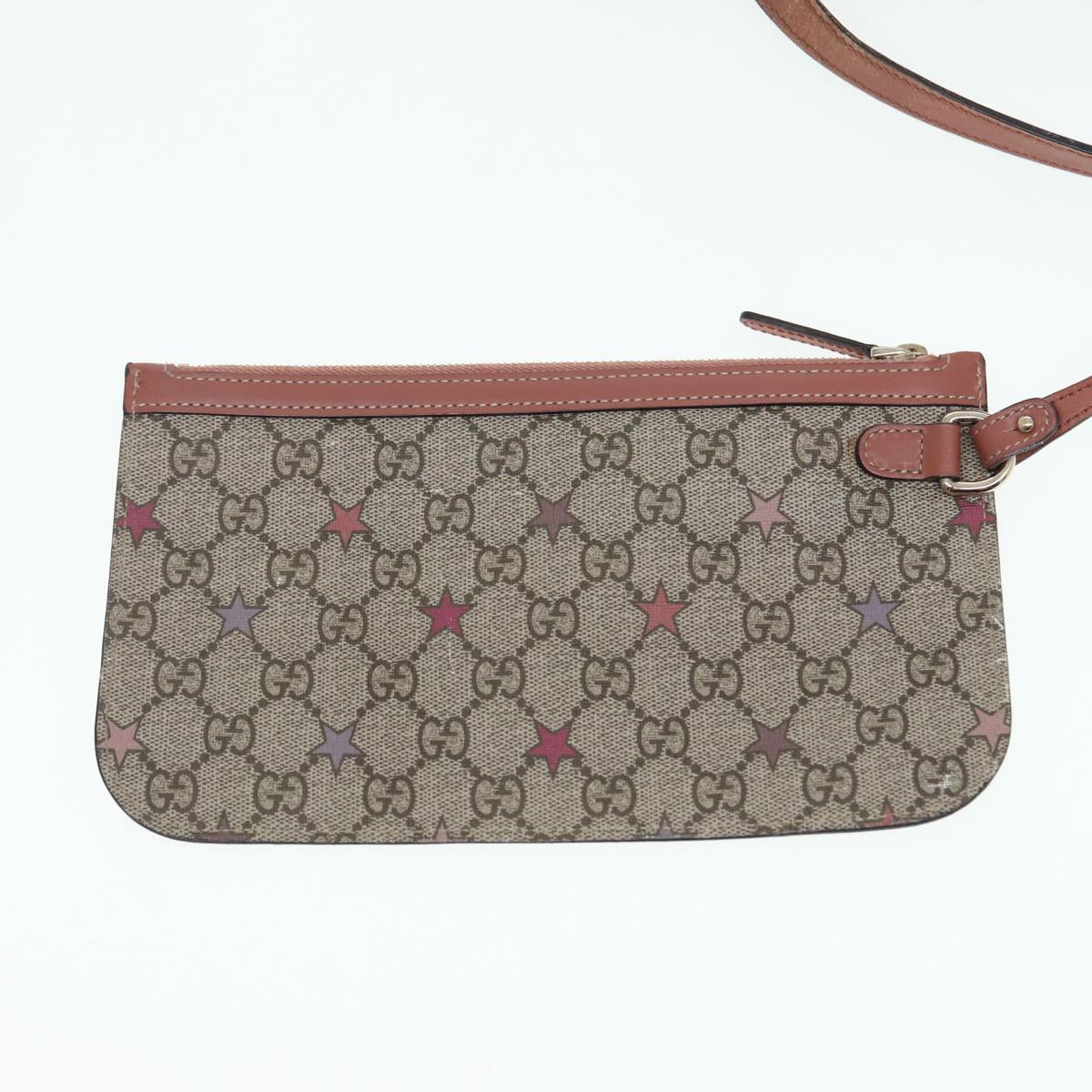 GUCCI GG Supreme Tote Bag Beige Pink Silver 309498 85716