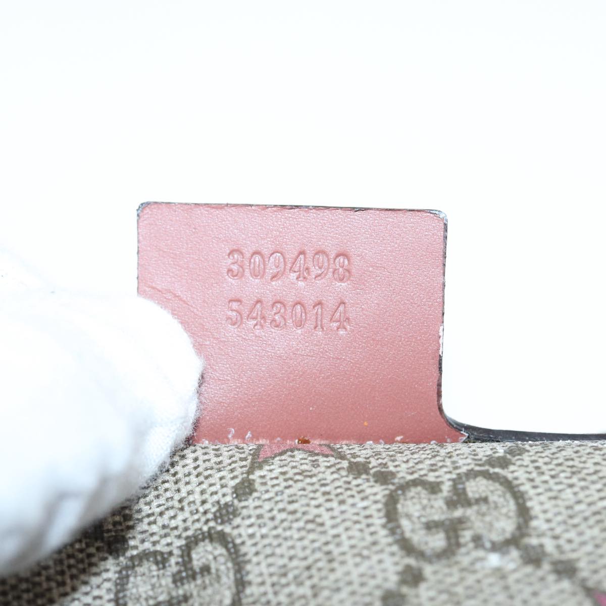 GUCCI GG Supreme Tote Bag Beige Pink Silver 309498 85716