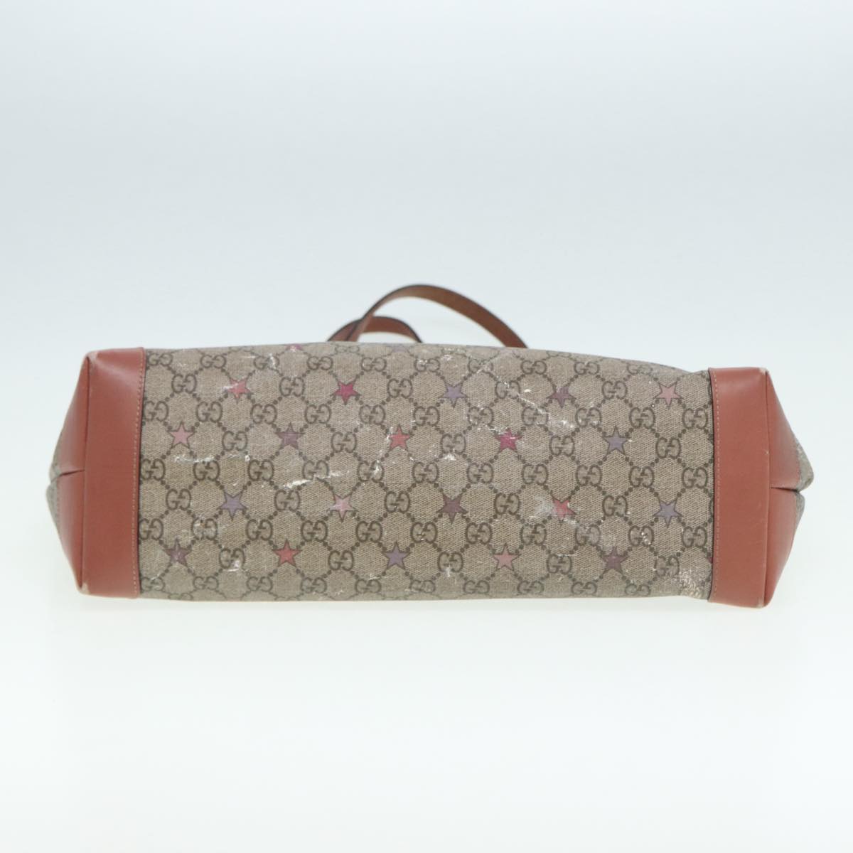 GUCCI GG Supreme Tote Bag Beige Pink Silver 309498 85716