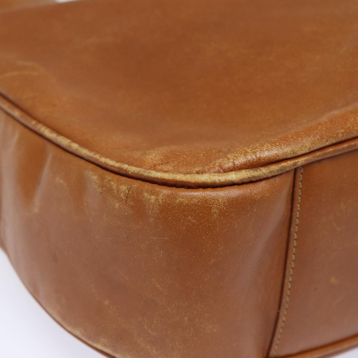GUCCI Bamboo Hand Bag Leather 2way Brown Gold 001 1781 1577 85717
