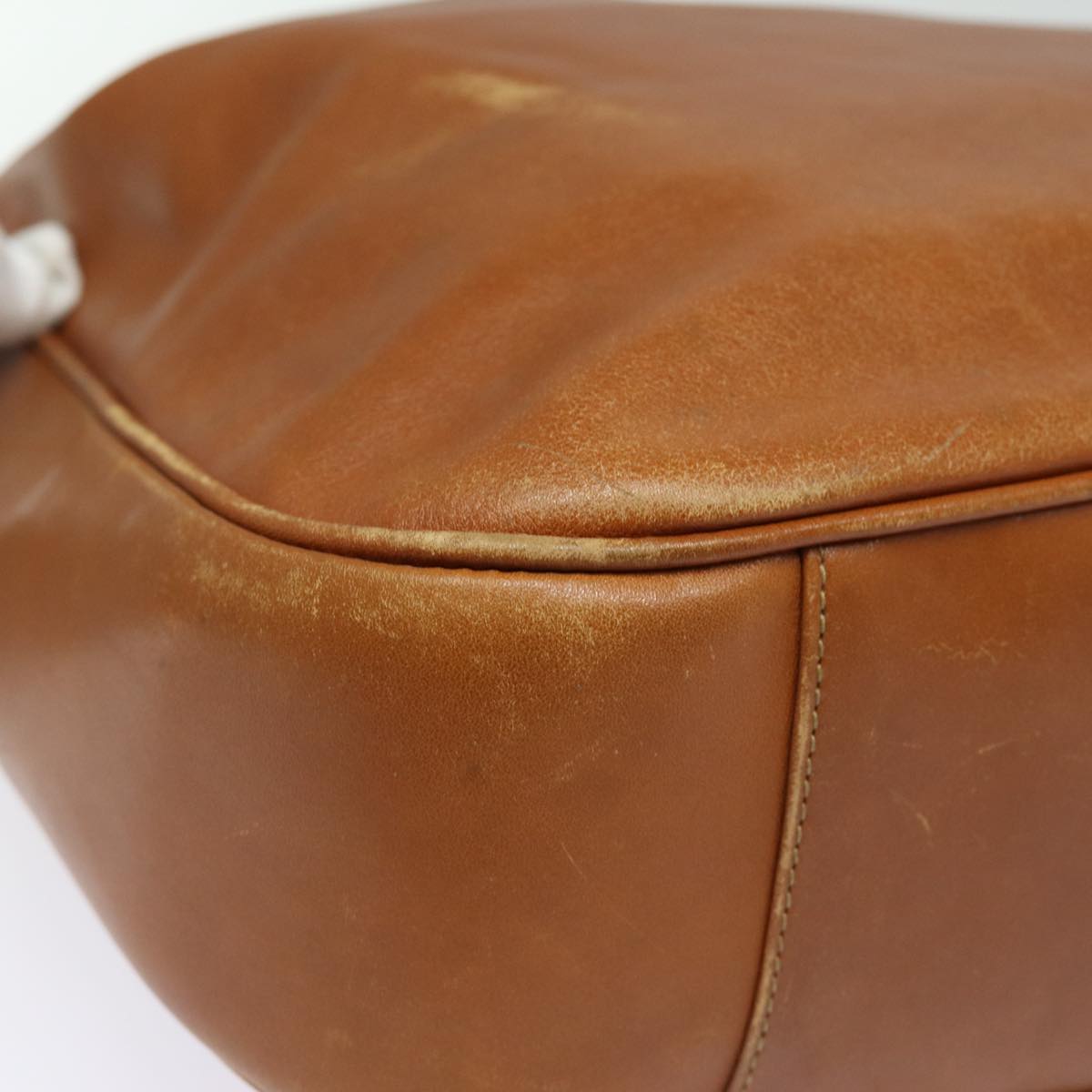 GUCCI Bamboo Hand Bag Leather 2way Brown Gold 001 1781 1577 85717