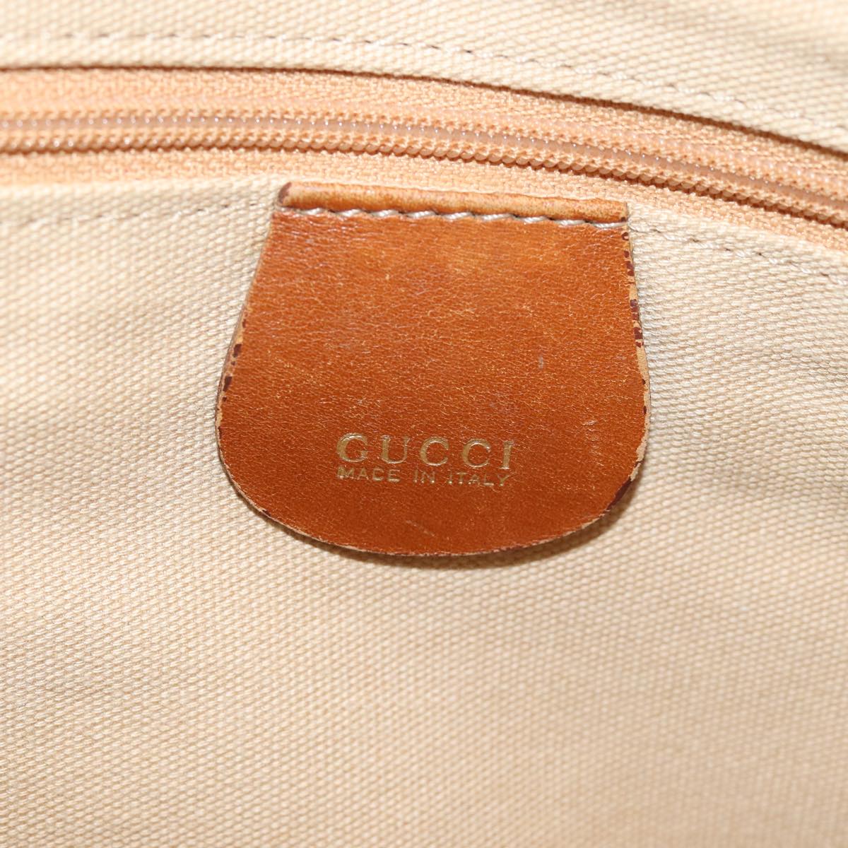 GUCCI Bamboo Hand Bag Leather 2way Brown Gold 001 1781 1577 85717