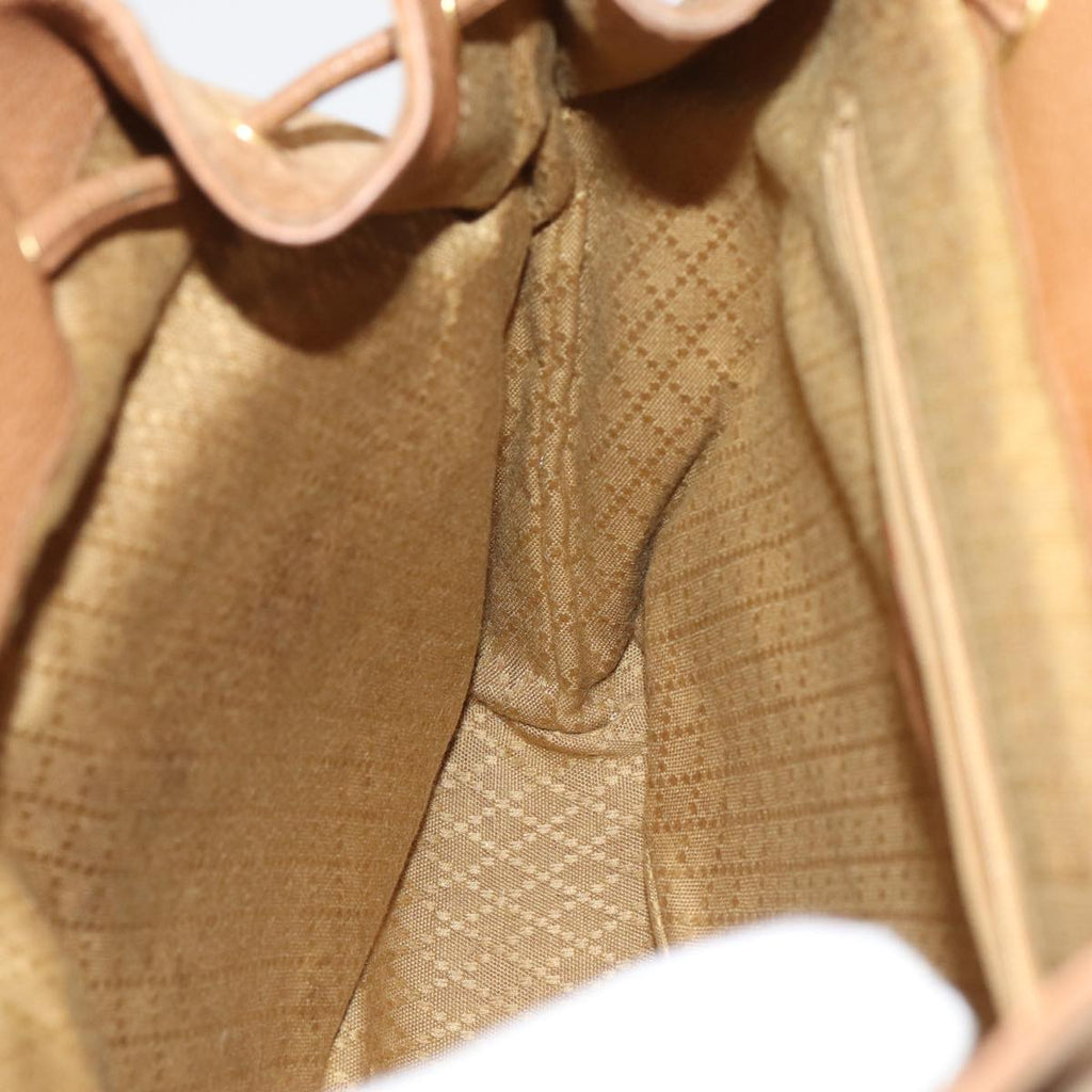 GUCCI Bamboo Shoulder Bag Suede Brown Gold 003 2058 0016 85718