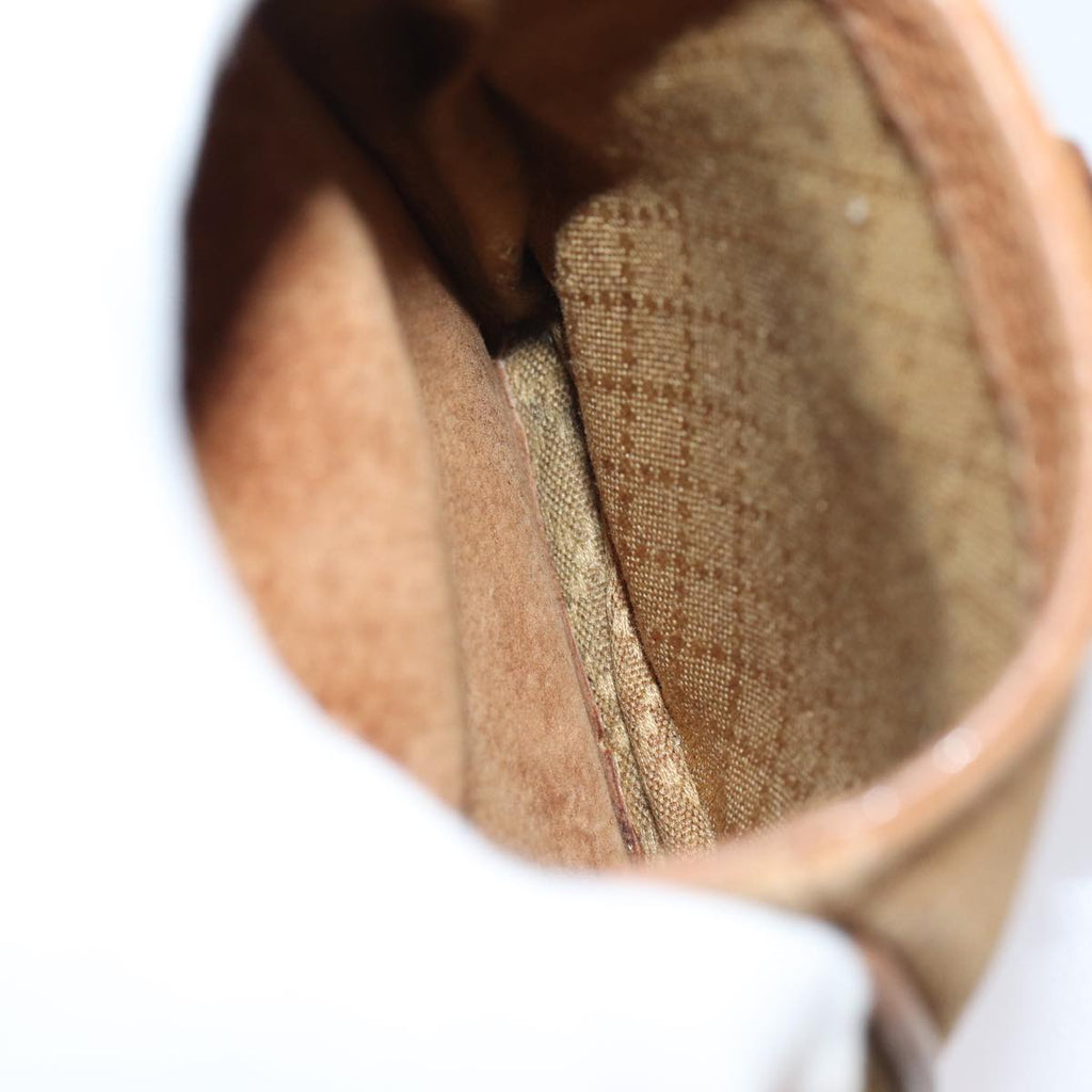 GUCCI Bamboo Shoulder Bag Suede Brown Gold 003 2058 0016 85718