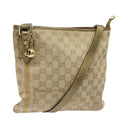 GUCCI GG Canvas Sherry Line Shoulder Bag Beige Gold pink 144388 85719