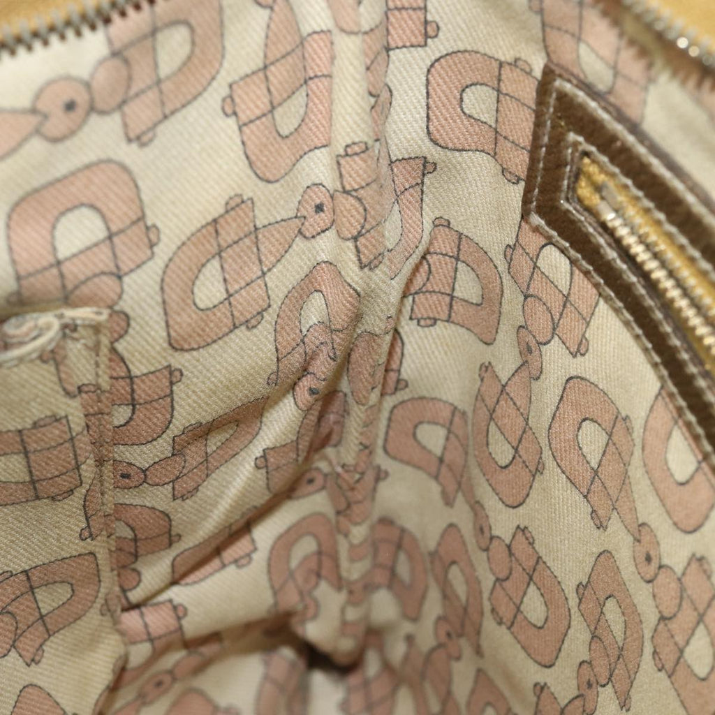 GUCCI GG Canvas Sherry Line Shoulder Bag Beige Gold pink 144388 85719