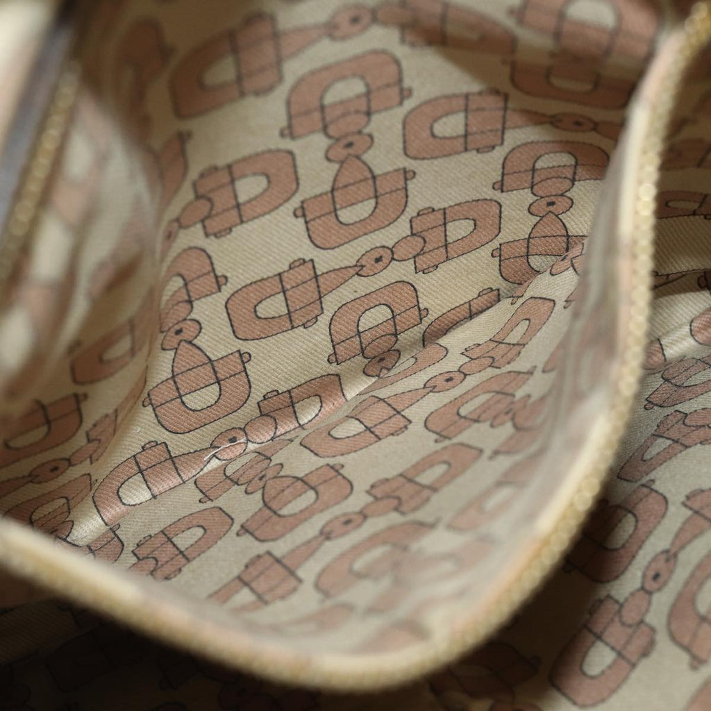 GUCCI GG Canvas Sherry Line Shoulder Bag Beige Gold pink 144388 85719