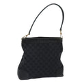 GUCCI GG Canvas Shoulder Bag Black Gold 001 4231 85720