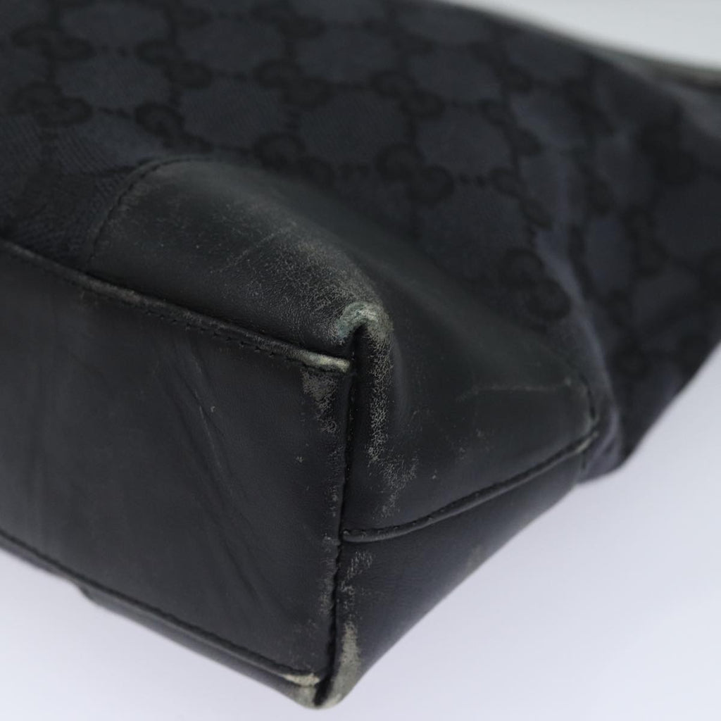 GUCCI GG Canvas Shoulder Bag Black Gold 001 4231 85720