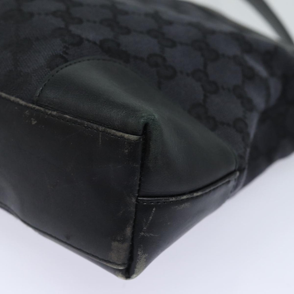GUCCI GG Canvas Shoulder Bag Black Gold 001 4231 85720