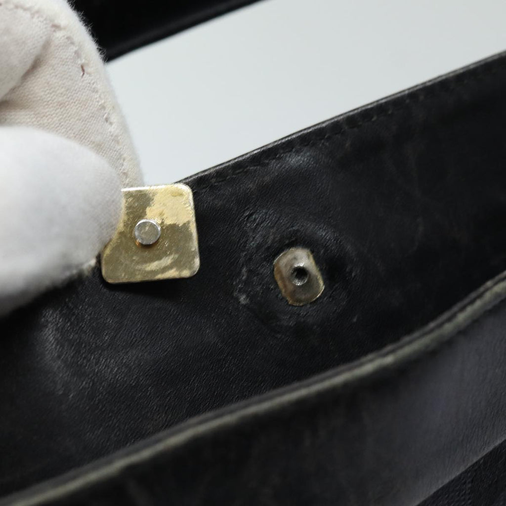 GUCCI GG Canvas Shoulder Bag Black Gold 001 4231 85720