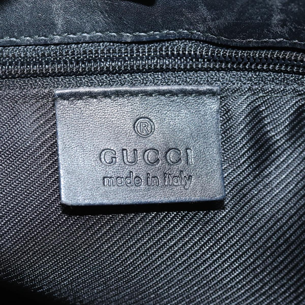 GUCCI GG Canvas Shoulder Bag Black Gold 001 4231 85720