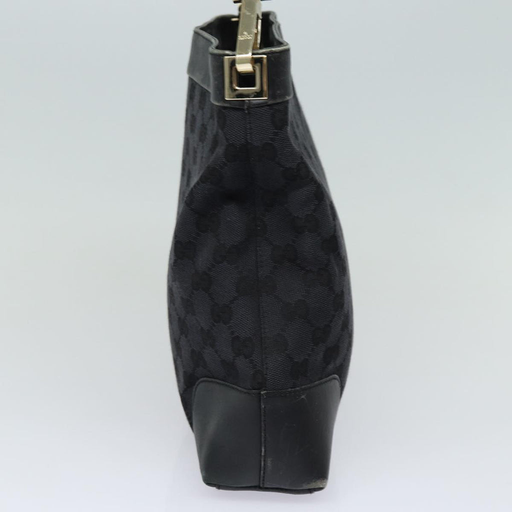 GUCCI GG Canvas Shoulder Bag Black Gold 001 4231 85720
