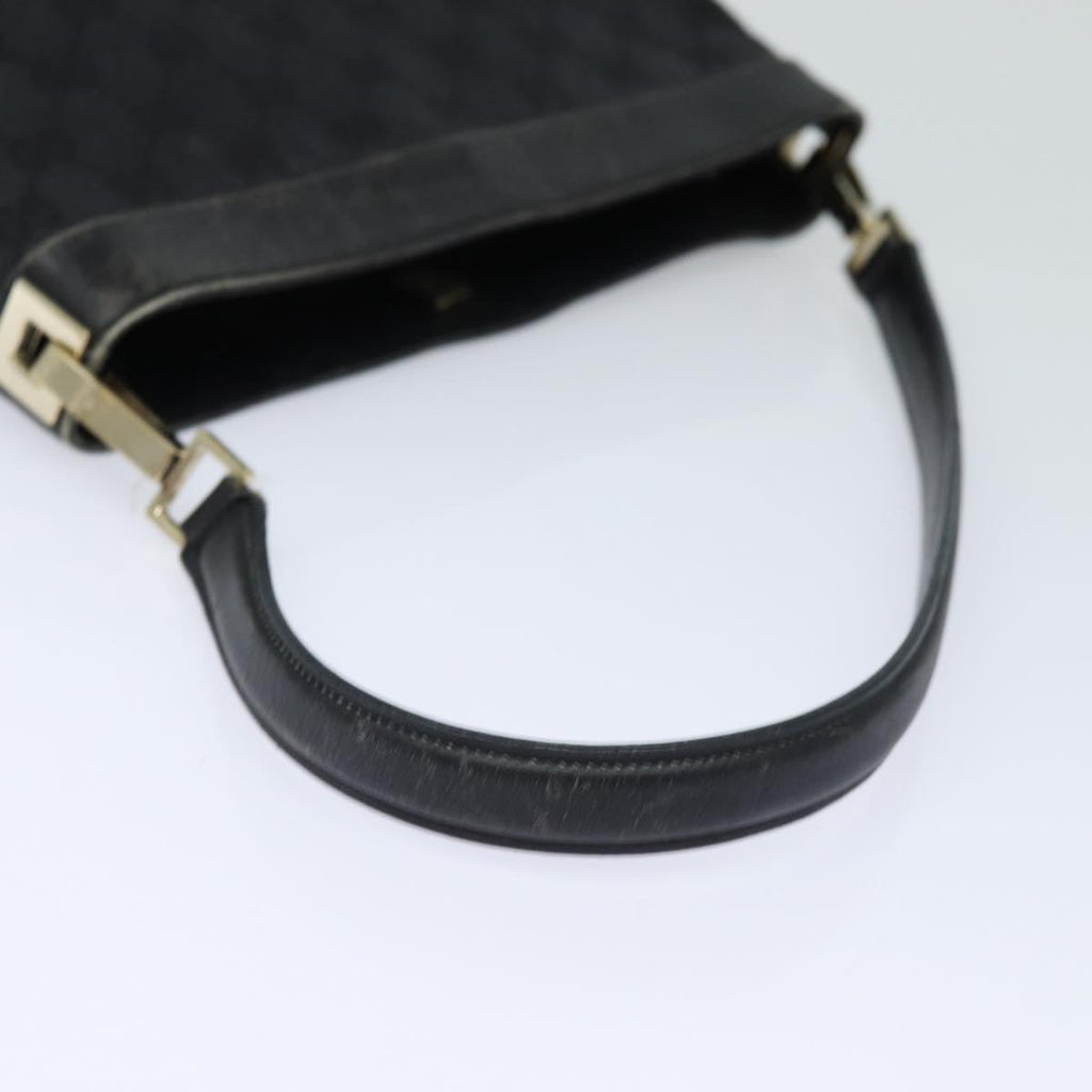 GUCCI GG Canvas Shoulder Bag Black Gold 001 4231 85720
